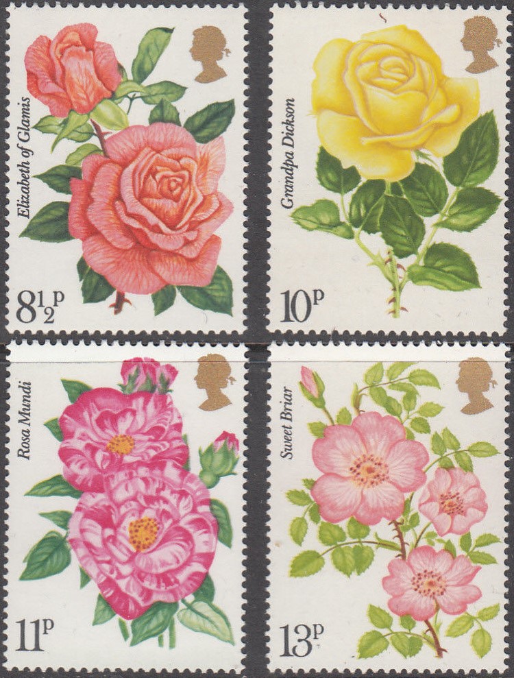 1976 GB - SG1006-09 Rose Society Set (4) FDI VFU